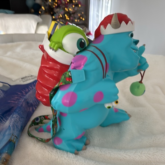Disney Christmas Santa Sully and Mike Holliday Popcorn Bucket - Picture 5 of 7